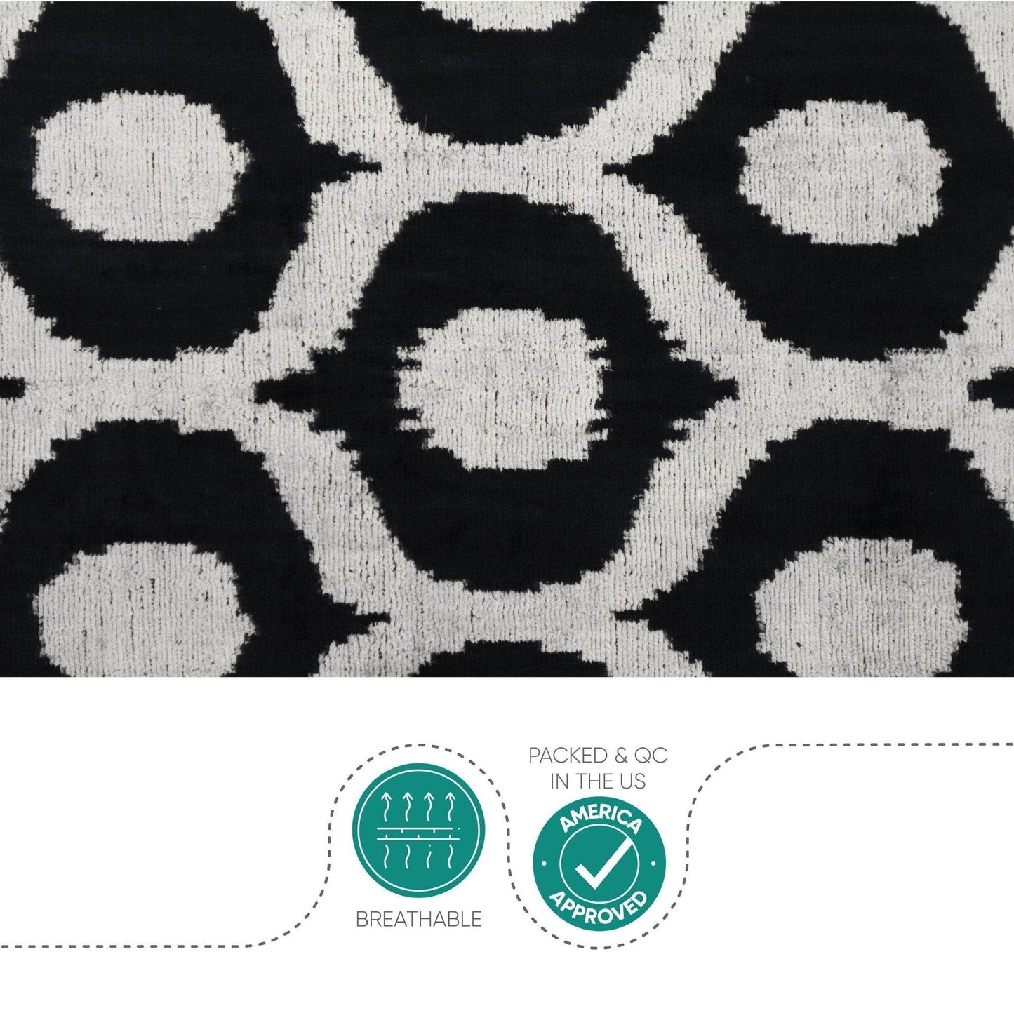 Canvello Handmade Decorative Black and White Pillows - 18x18 in - Loft&Timber