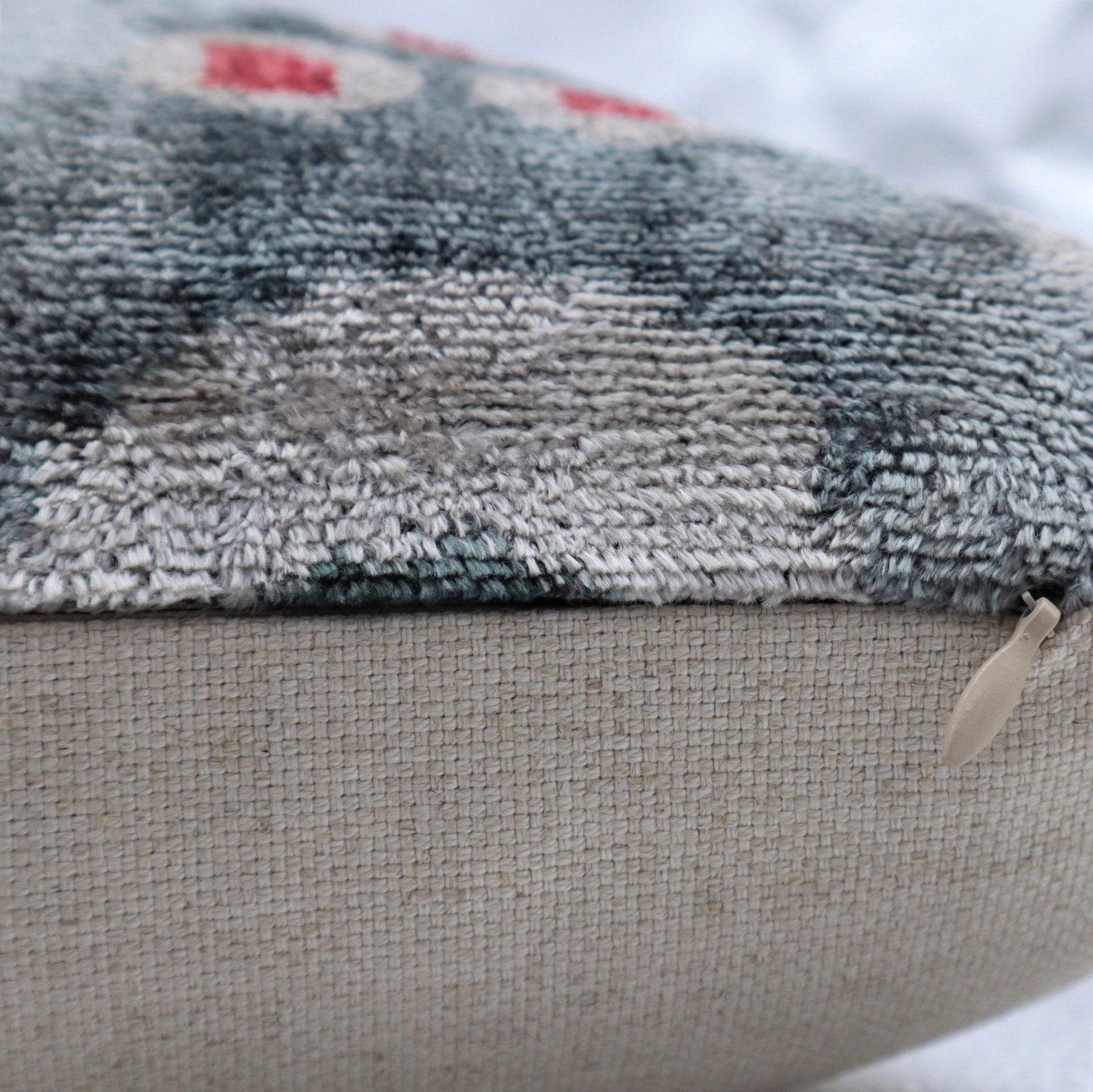 Canvello Luxury Gray Blue Dot Decorative Pillows - 16x16 inch - Loft&Timber