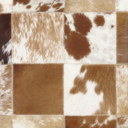 Canvello Safari Checkered Brown Cowhide 17" Decorative Throw Pillow - Loft&Timber