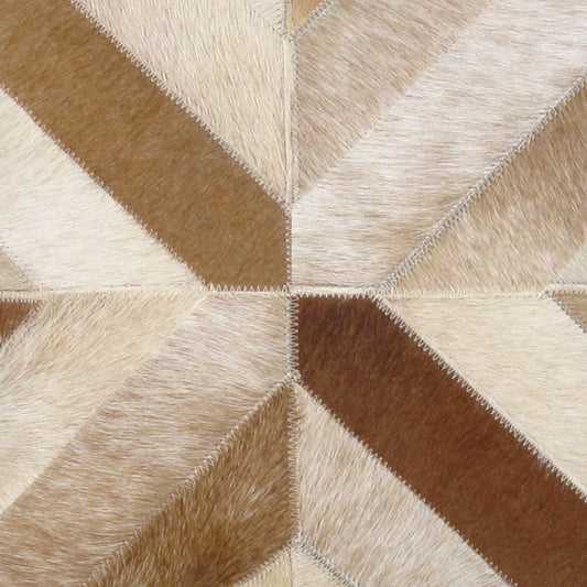 Canvello Safari Chevron L. Brown Cowhide 17" Decorative Throw Pillow - Loft&Timber