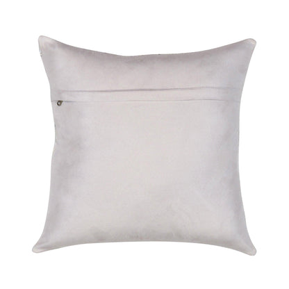 Canvello Safari Chevron Silver Cowhide 17" Decorative Throw Pillow - Loft&Timber