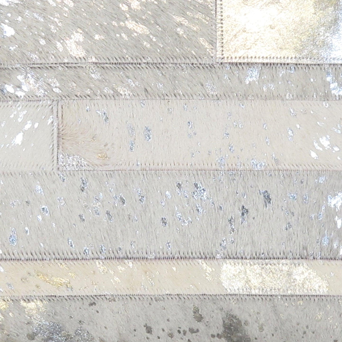 Canvello Safari Striped Silver Cowhide 17" Decorative Throw Pillow - Loft&Timber