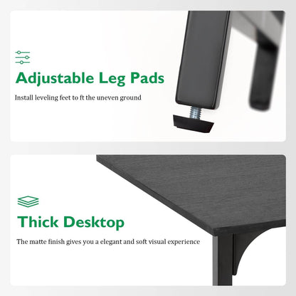 Black 32 Inch Desk & Chair Set, Adjustable - Loft&Timber