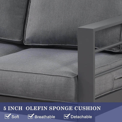 Modern Aluminum Outdoor Patio Furniture Set with Cushions - Loft&Timber