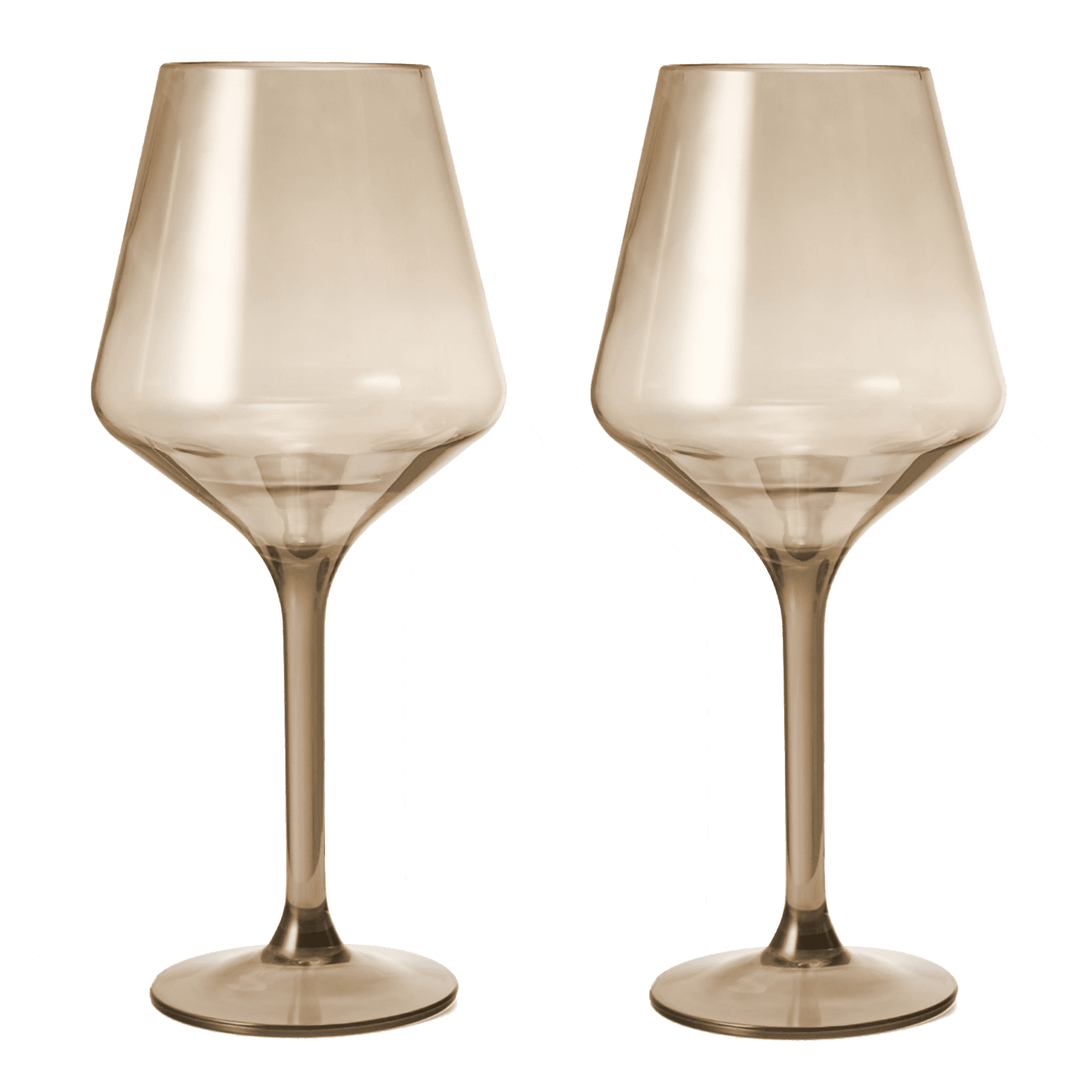 Floating Wine Glasses for Pool - Set of 2-15 OZ Shatterproof Poolside Wine Glasses, Tritan Plastic Reusable, Beach Outdoor Cocktail, Wine, Champagne, Water Glassware Spring Summer (Smoke) - Loft&Timber