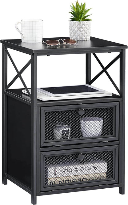 X-Design Retro Black Nightstand - Loft&Timber
