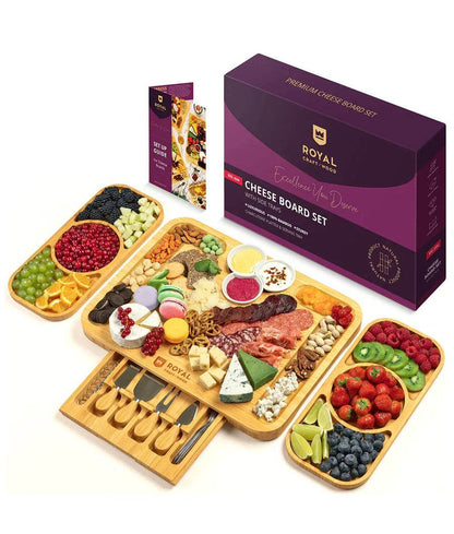 The Ultimate Holiday Serving Bundle Gift Set Of 4 with Charcuterie Board - Loft&Timber