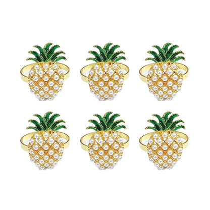 Pineapple Napkin Ring Set of 6 - Loft&Timber