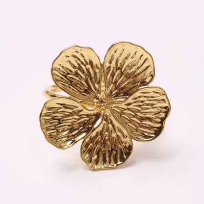 5 Leaf Flower Napkin Ring Set of 6 - Loft&Timber