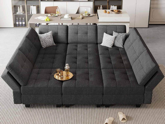 Comfortable Modular Sleeper Sofa Couch with Storage Solution - Loft&Timber