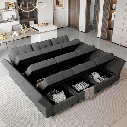 Comfortable Modular Sleeper Sofa Couch with Storage Solution - Loft&Timber