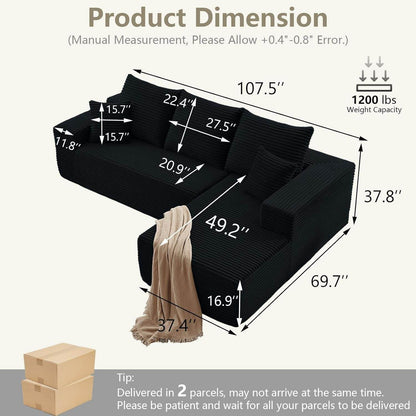 Comfy Modular Sectional Sofa With Chaise Lounge Design - Loft&Timber