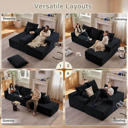 Comfy Modular Sectional Sofa With Chaise Lounge Design - Loft&Timber