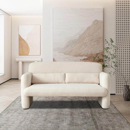 Comfy Two Seater Loveseat Sofa with Waist Pillows - Loft&Timber