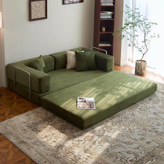 Convertible Sofa Bed with Armrests for Small Spaces - Loft&Timber