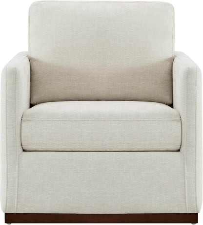 Swivel Linen Accent Upholstered Armchair Mid Century Modern - Loft&Timber