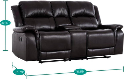 Timeless Comfort: Katie Leather ReclinerEspresso (Loveseat) - Loft&Timber