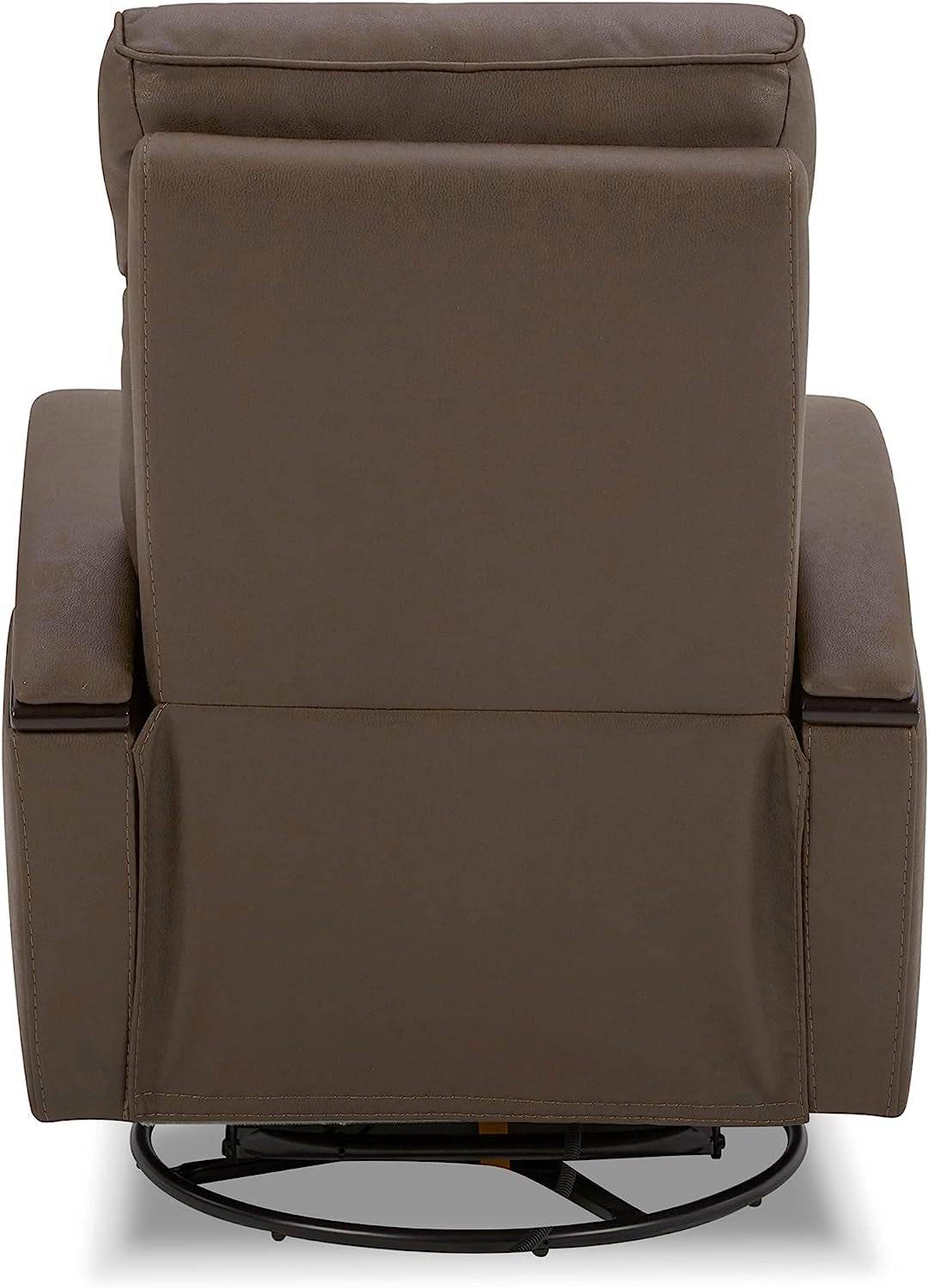 Chocolate Swivel Glider Rocker Recliner with USB Charge - Loft&Timber