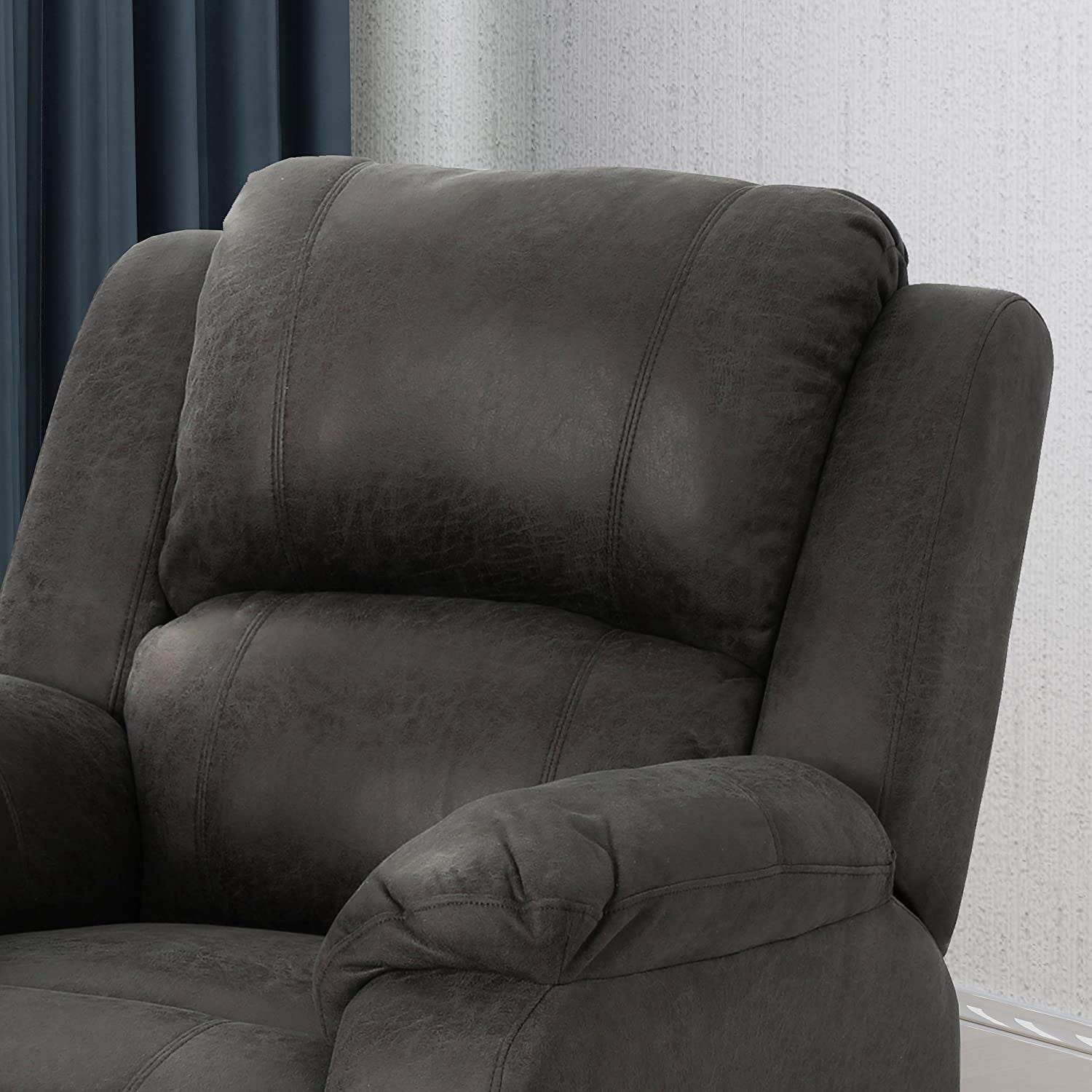 Michelle Gliding Recliner in Slate and Black - Loft&Timber