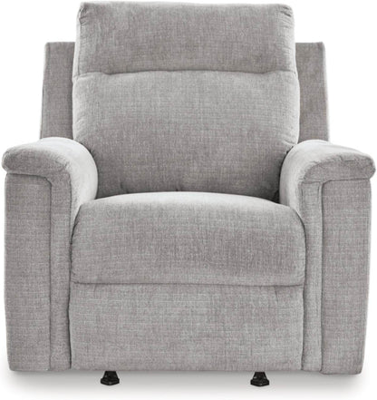 Barnsana Casual Power Rocker Recliner with USB Port, Light Gray - Loft&Timber
