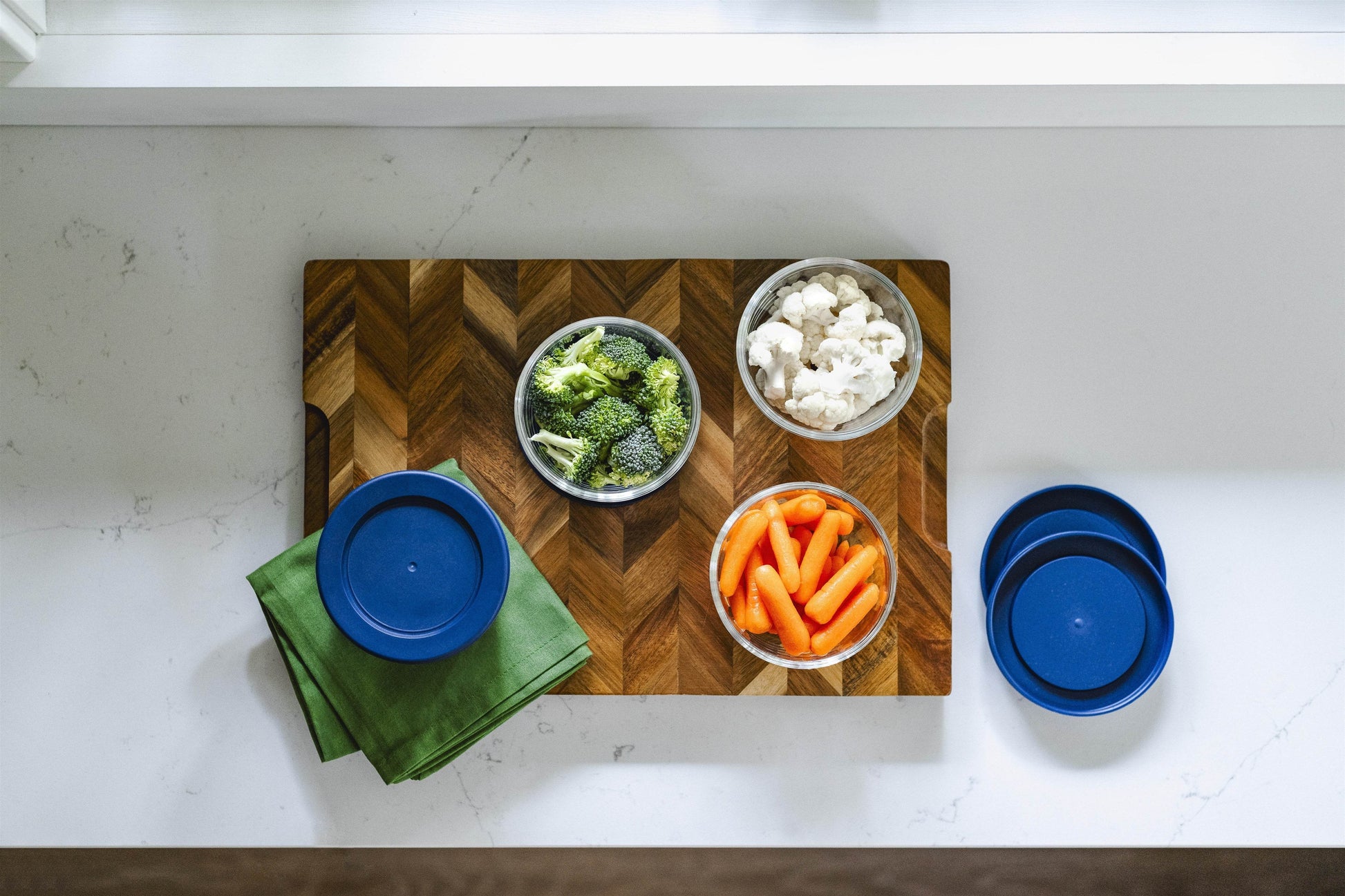 Glass Food Storage Containers - 8 Piece .7oz Set (4 Containers + 4 Lids) - Loft&Timber