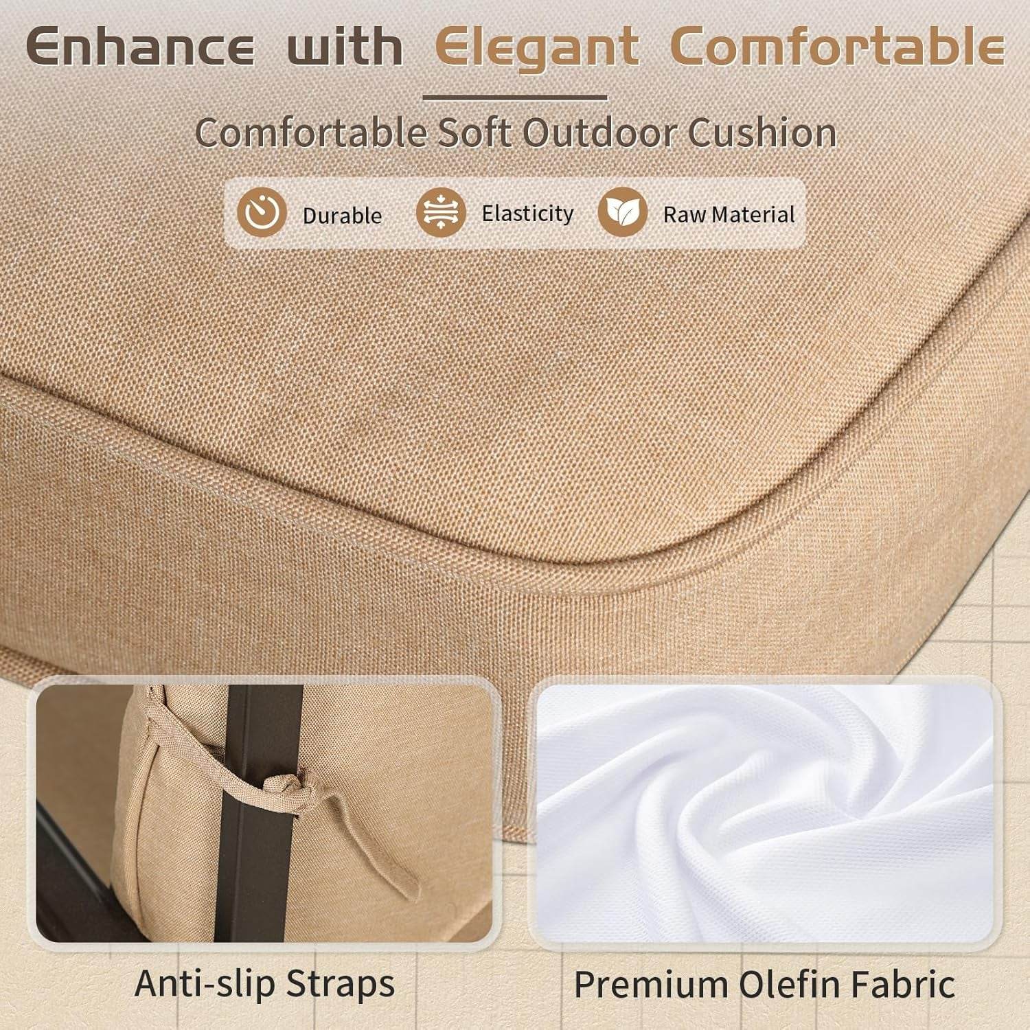 Five Piece Outdoor Metal Patio Furniture Conversation Set - Loft&Timber