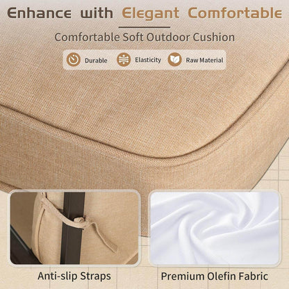 Five Piece Outdoor Metal Patio Furniture Conversation Set - Loft&Timber