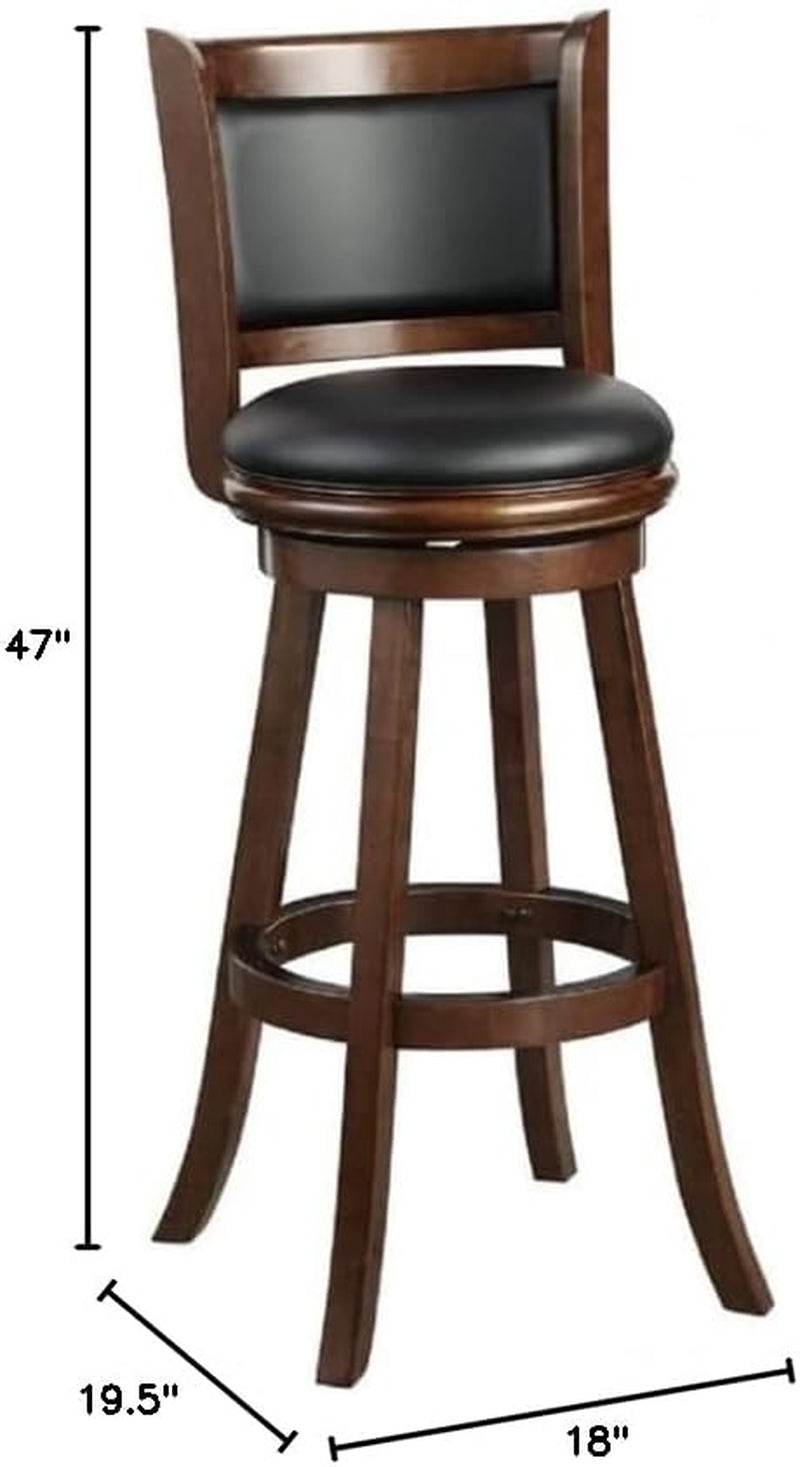 Augusta Extra Tall Bar Stool, Cappuccino - Loft&Timber