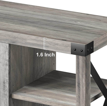 Farmhouse Grey TV Stand for 65″ TV - Loft&Timber