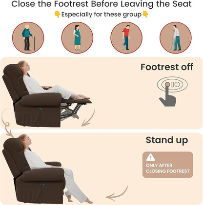 New Power Recliner Chair in Coffee - Loft&Timber