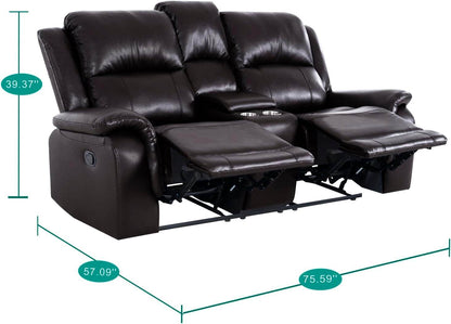 Timeless Comfort: Katie Leather ReclinerEspresso (Loveseat) - Loft&Timber