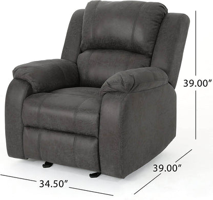 Michelle Gliding Recliner in Slate and Black - Loft&Timber