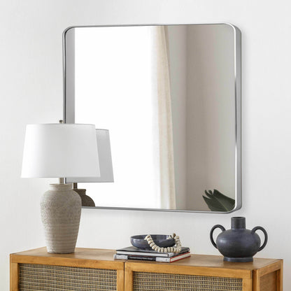Ockenfels Modern Arched Silver Gray Wall Mirror - Loft&Timber