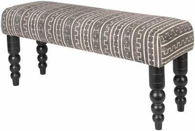 Toshkivka Black and White Patterned Bench - Loft&Timber