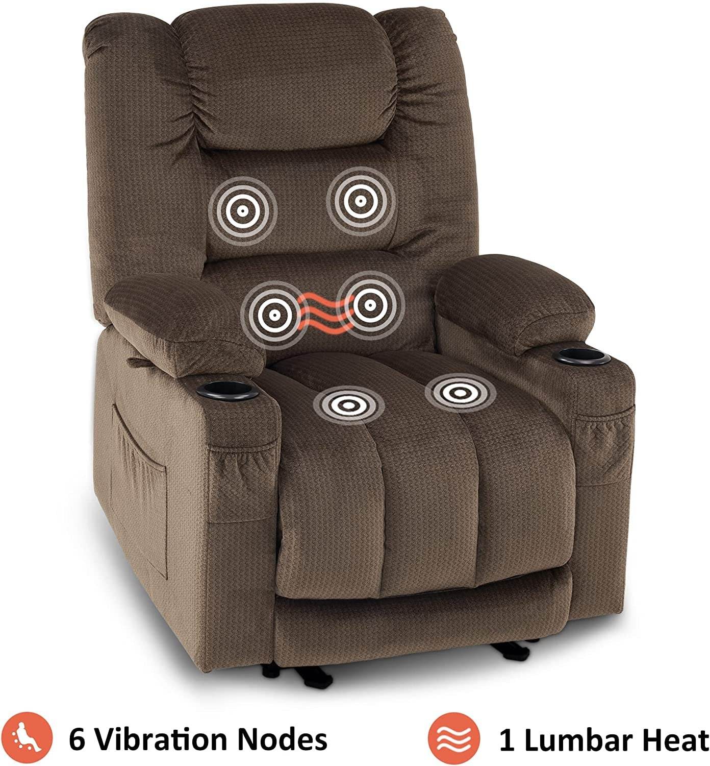 Electric Power Recliner Chair with Heat and Massage - Loft&Timber