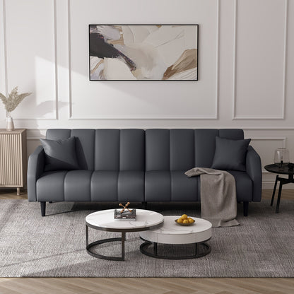 Leather Loveseat Sofa Bed 78 " Futon - Loft&Timber