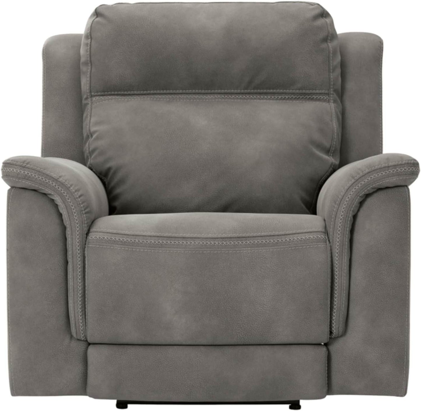 Next-Gen Durapella Power Recliner with Adjustable Headrest, Gray - Loft&Timber
