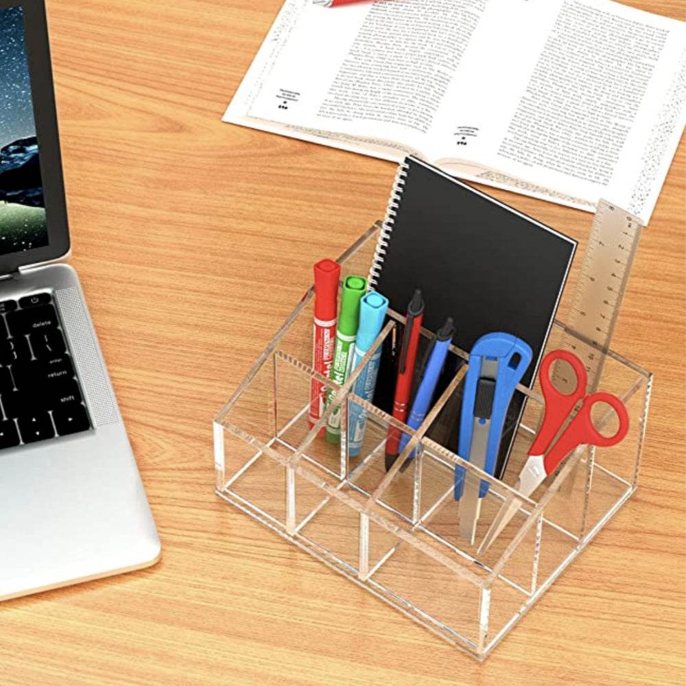 Acrylic Crystal Clear Desktop Organizer - Loft&Timber