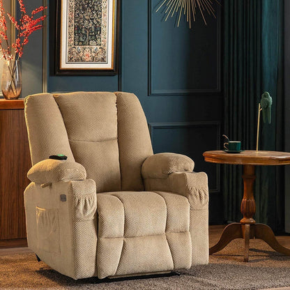 Fabric Electric Power Recliner Chair with Heat - Loft&Timber