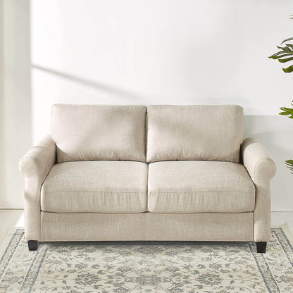 Beige Easy Assembly Loveseat Sofa - Loft&Timber