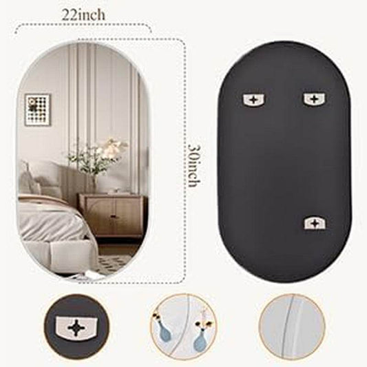 Oval Mirrors,Oval Bathroom Mirrors,20X28 Gold Mirror for Wall,Wall Mirror,Bathroom Mirrors for over Sink(Gold) - Loft&Timber