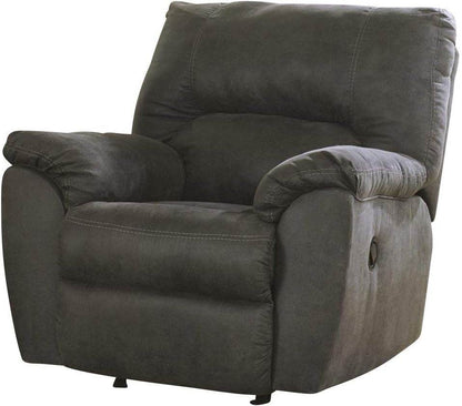 Tambo Faux Leather Manual Rocker Recliner, Gray - Loft&Timber