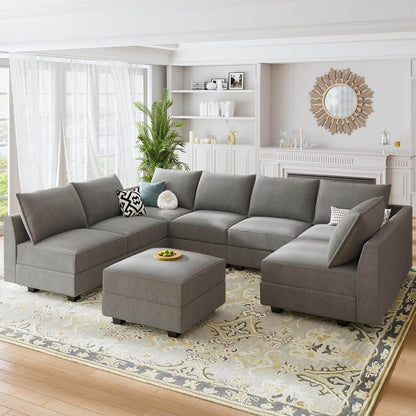 Oversized Modular U-Shaped Sectional Sofa - Loft&Timber