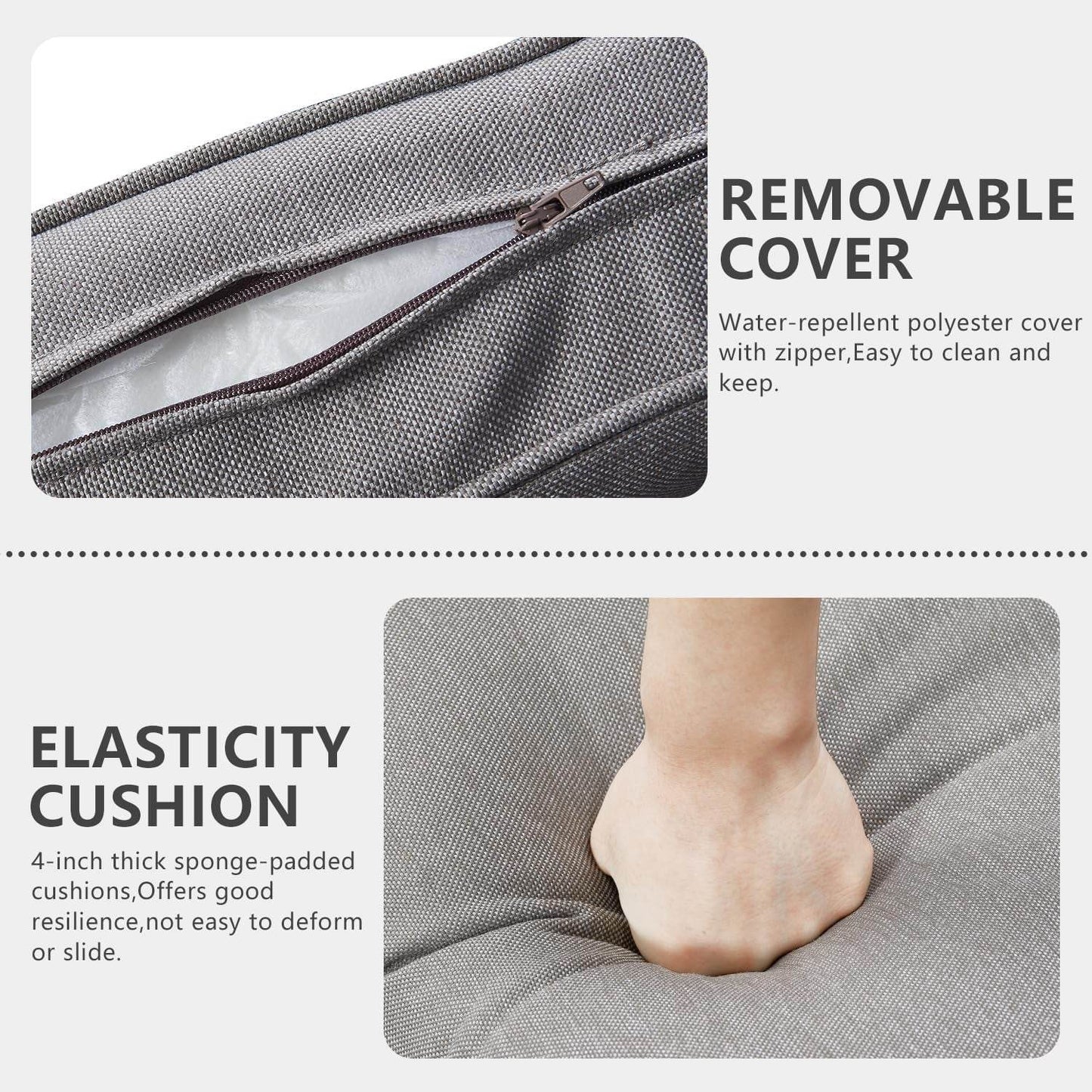 9 Piece Outdoor Patio Furniture Set with Swivel Rockers - Loft&Timber