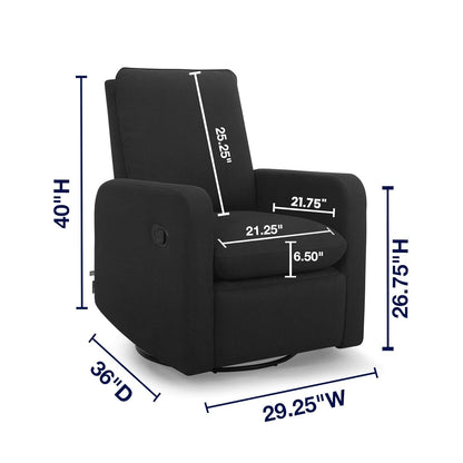 GAP Babygap Cloud Recliner with Livesmart Evolve - Sustainable Performance Fabric, Jet Black-2