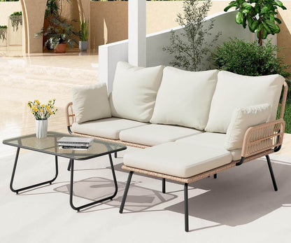L-Shaped Outdoor Loveseat Sectional - Loft&Timber