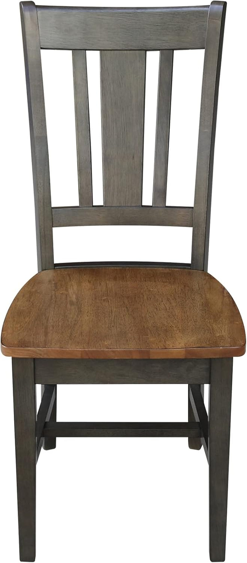 International Concepts Splatback Dining Chair Hickory Washed Coal-3