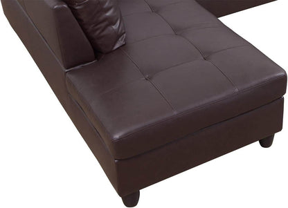 Brown Leather Sectional Couch - Loft&Timber