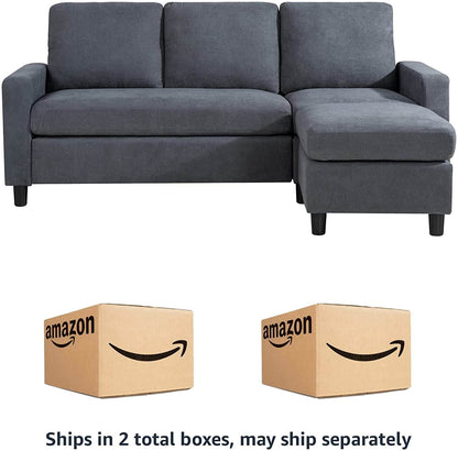 Linen L-Shaped Sectional Sofa - Loft&Timber