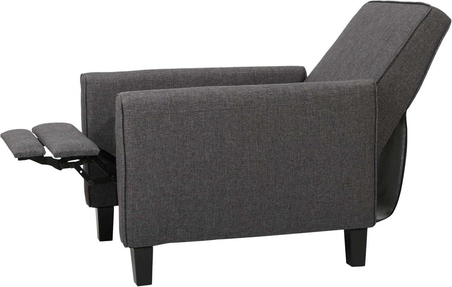 Emmie Fabric Recliner (Set of 2), Smoke, Dark Brown - Loft&Timber